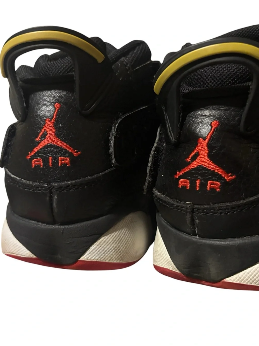 Jordan 6 rings Kids Black, Red & White Sneakers size 6.5